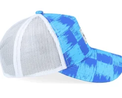 Kids Whaler Cap Check Yourself Dazzling Blue A-Frame Trucker - Herschel
