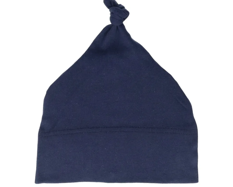 Kids White Baby One-knot Beanie - Babybugz