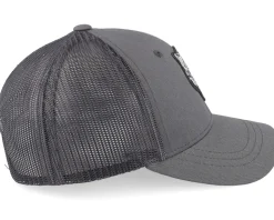 Kids White Wolf Dark Grey Trucker - Kiddo Cap