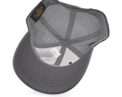 Kids White Wolf Dark Grey Trucker - Kiddo Cap