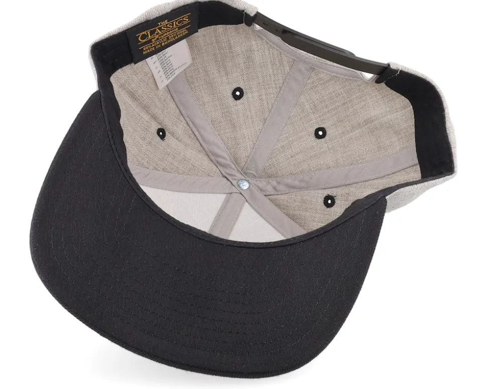 Kids White Wolf Heather Grey/Black Snapback - Kiddo Cap