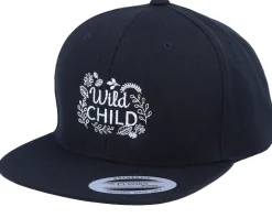 Kids Wild Child Black Snapback - Kiddo Cap