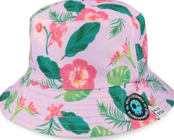 Kids Wild Hibiscus Pink Hat Bucket - Headster