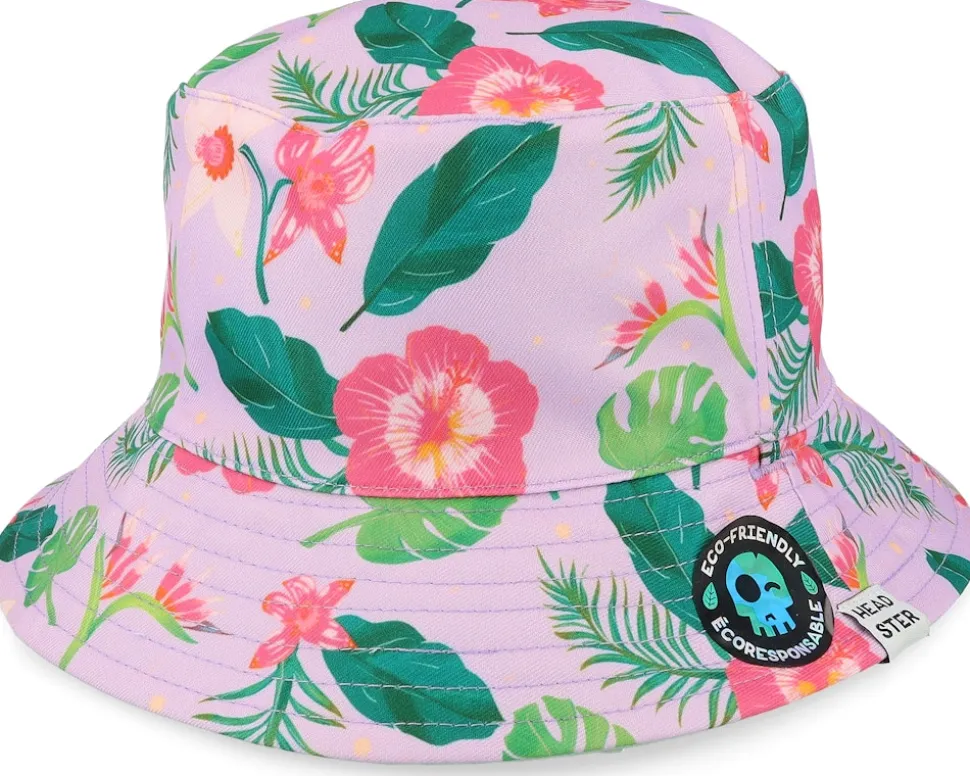Kids Wild Hibiscus Pink Hat Bucket - Headster