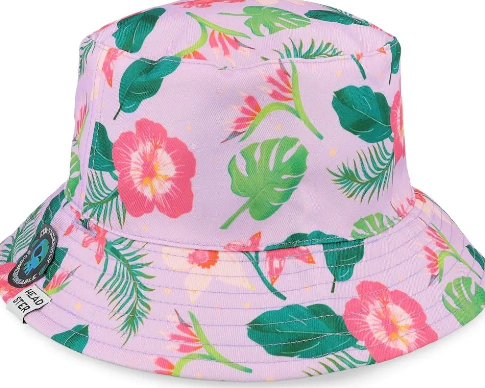 Kids Wild Hibiscus Pink Hat Bucket - Headster
