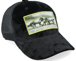 Kids Wild Horses Velvet Black Trucker - Calza Pennello