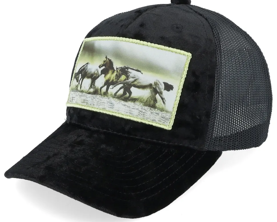 Kids Wild Horses Velvet White Trucker - Calza Pennello