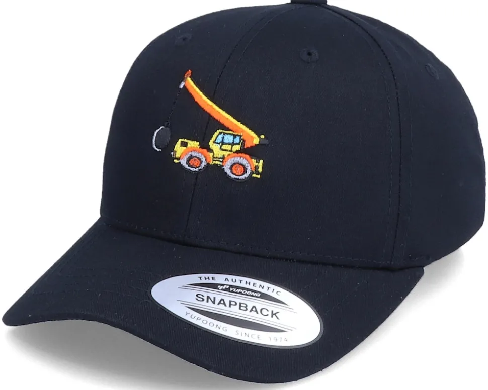 Kids Wrecking Truck Black Adjustable - Kiddo Cap