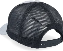 Kids Yellow Tractor Heather Grey/Black Trucker - Kiddo Cap