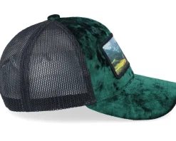 Kids Yellow Tractor Velvet Green/Black Trucker - Calza Pennello