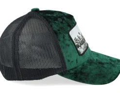 Kids Youth Lunch Atop A Skyscraper Velvet Green/Black Trucker - Public Domain
