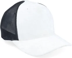 Kids Youth White/Black Velvet A-Frame Trucker - Equip