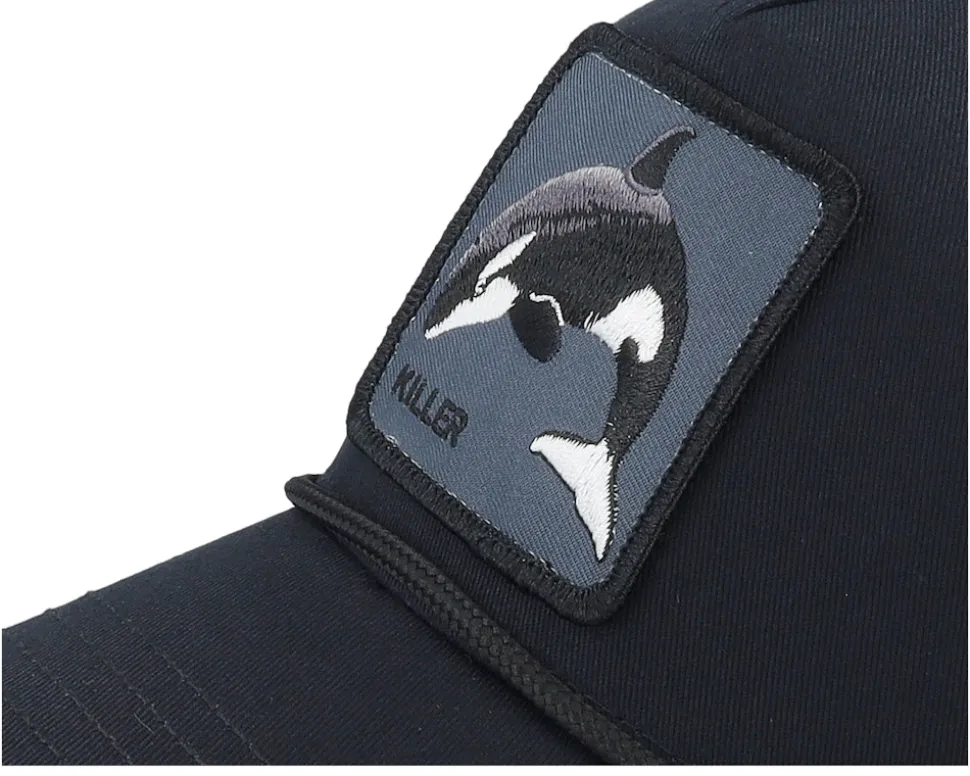 Killer Whale 100 Black Twill A-Frame Adjustable - Goorin Bros.