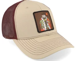 King Khaki/Burgundy Trucker - Public Domain