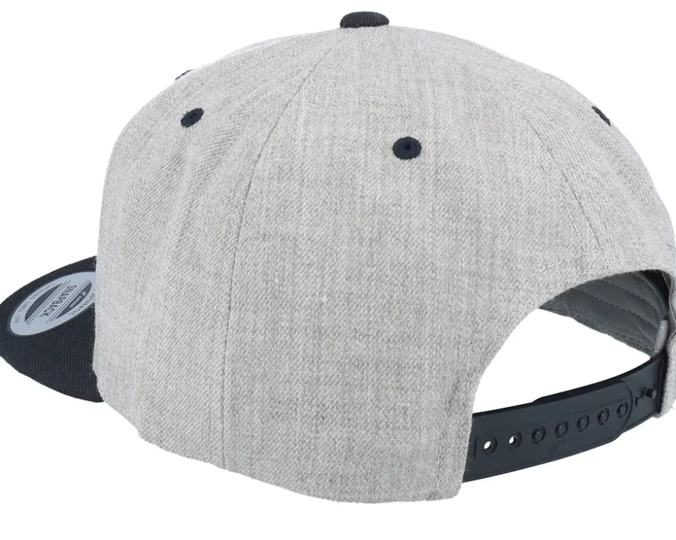 King Of Lion Big Patch Heather Grey/Black Snapback - Calza Pennello