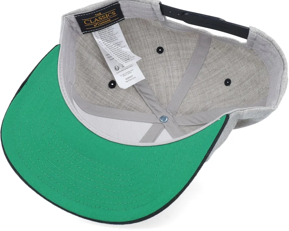 King Of Lion Big Patch Heather Grey/Black Snapback - Calza Pennello