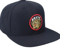 Kit Medium Profile Black Snapback - Brixton