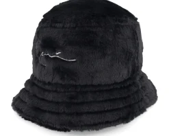 Kk Signature Fluffy Hat Black Bucket - Karl Kani