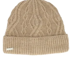 Knitted Beanie Beige Cuff - Seeberger