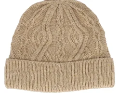 Knitted Beanie Beige Cuff - Seeberger