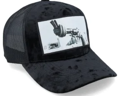 Knotted Gun Velvet Black A-frame Trucker - Calza Pennello