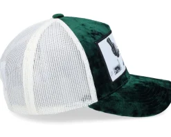 Knotted Gun Velvet Green/Ivory A-frame Trucker - Calza Pennello