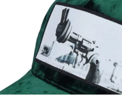 Knotted Gun Velvet Green/Ivory A-frame Trucker - Calza Pennello