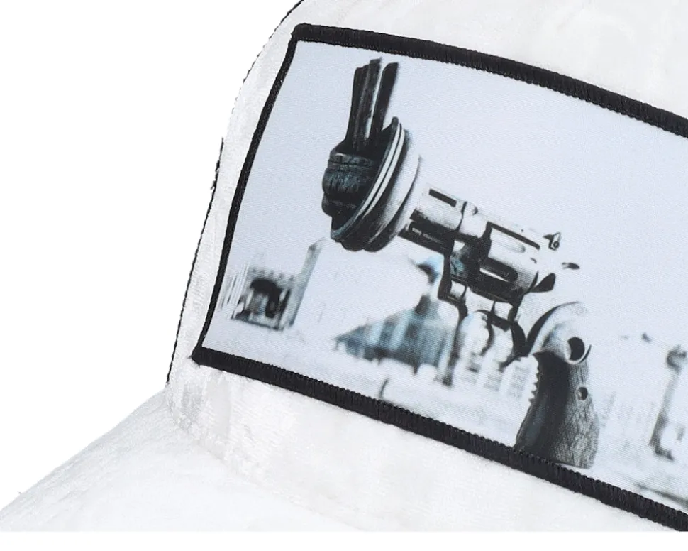 Knotted Gun Velvet White/Black A-frame Trucker - Calza Pennello