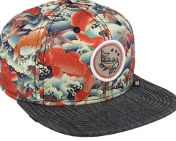 Koi Linen Black Snapback - Djinns
