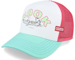 Kook Light White/Mint/Pink Coastal Trucker - Coastal