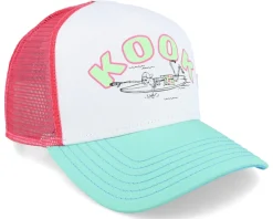Kook Light White/Mint/Pink Coastal Trucker - Coastal