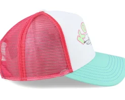 Kook Light White/Mint/Pink Coastal Trucker - Coastal