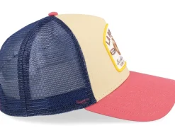La Bonne Vie #2 Khaki/Red/Navy A-Frame Trucker - Djinns