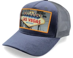 Las Vegas Sign Velvet Grey/Grey A-frame Trucker - Calza Pennello