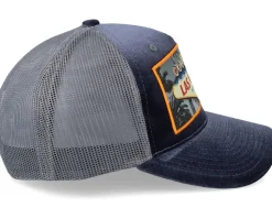 Las Vegas Sign Velvet Grey/Grey A-frame Trucker - Calza Pennello