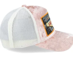 Las Vegas Sign Velvet Peach/Ivory A-frame Trucker - Calza Pennello