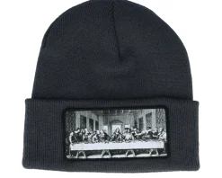 Last Supper Beanie Graphite Grey Cuff - Calza Pennello
