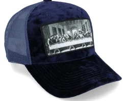 Last Supper Navy/Navy Velvet Trucker - Public Domain