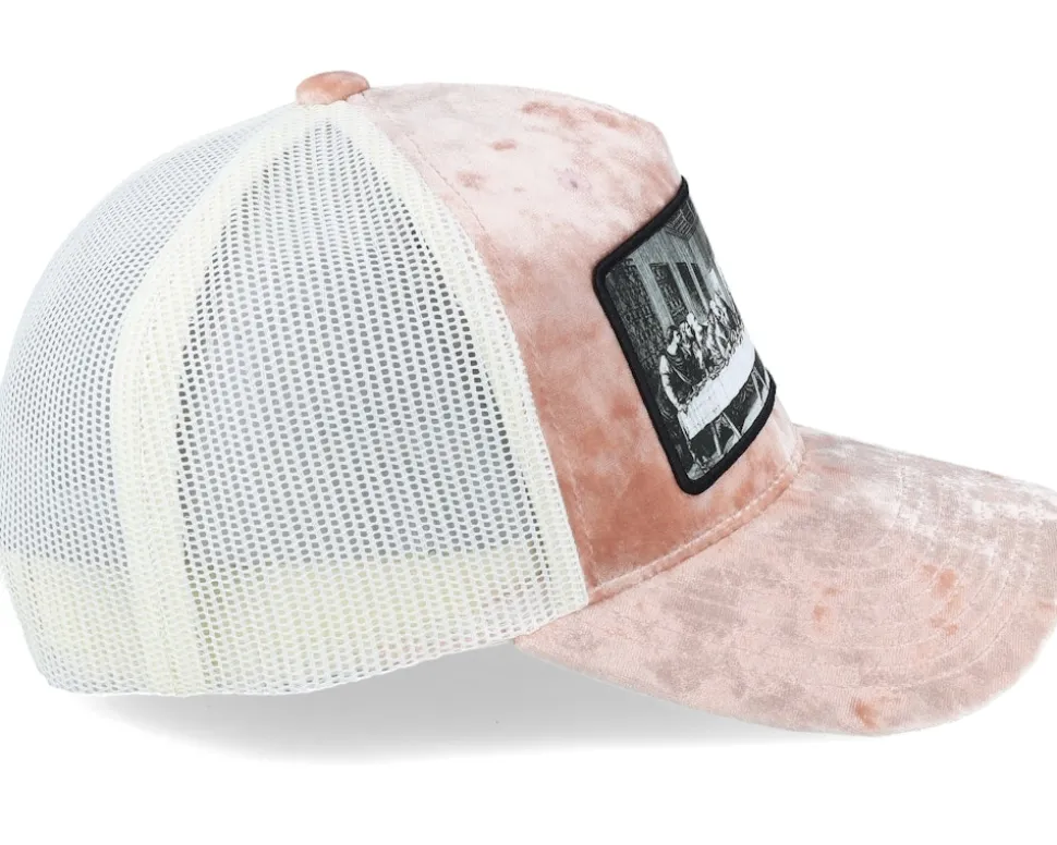 Last Supper Peach/Ivory Velvet Trucker - Public Domain