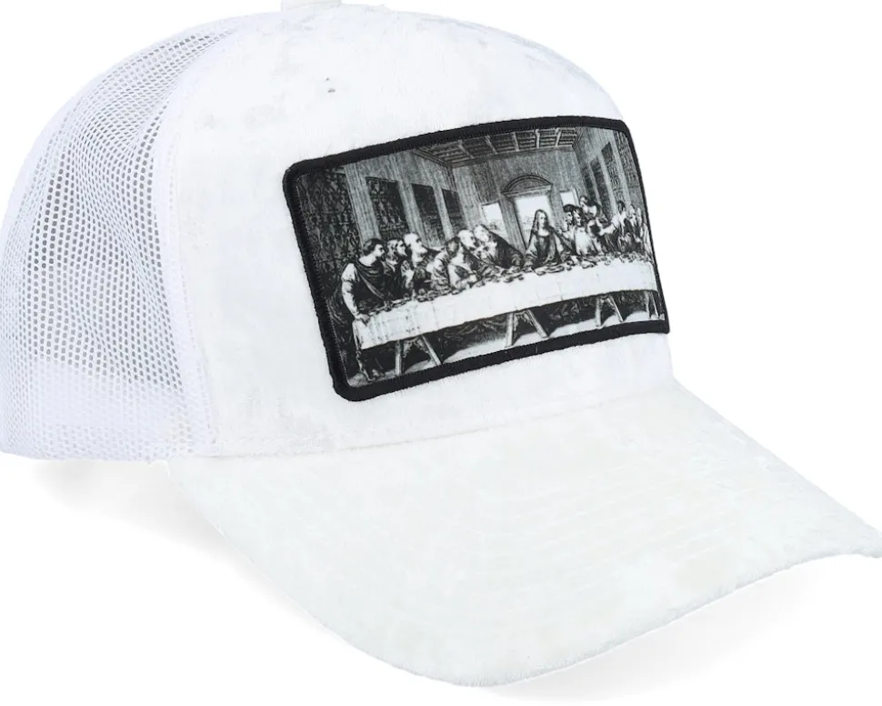 Last Supper White Velvet Trucker - Public Domain