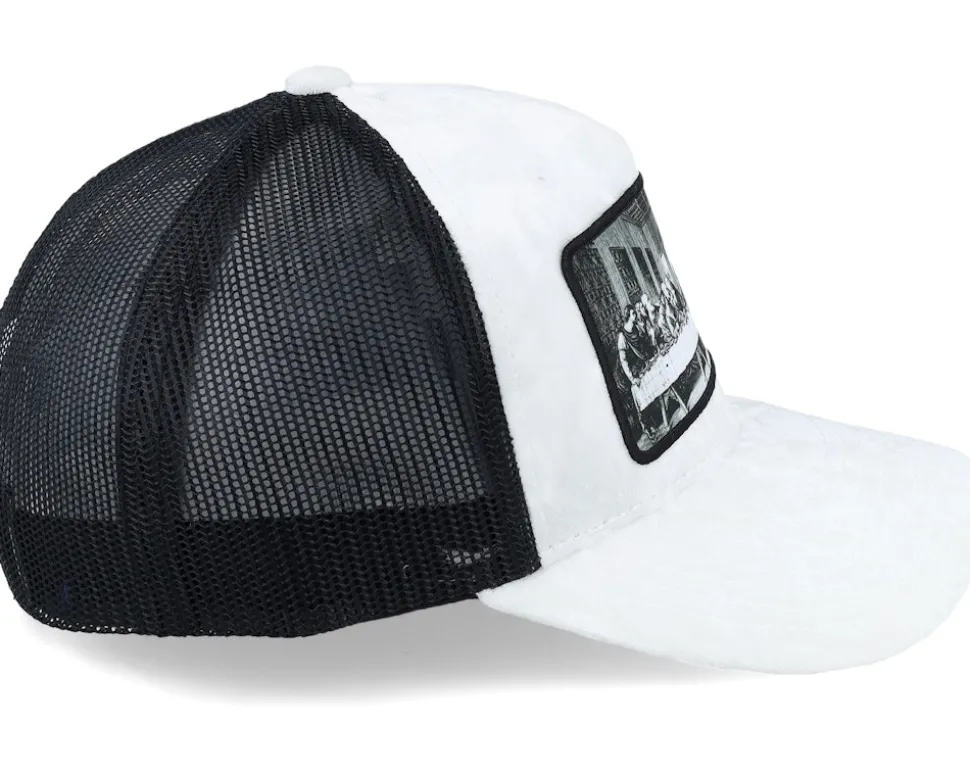 Last Supper White/Black Velvet Trucker - Public Domain