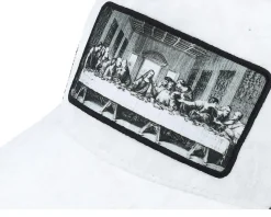 Last Supper White/Black Velvet Trucker - Public Domain