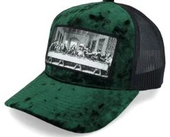 Last Supper White/Black Velvet Trucker - Public Domain