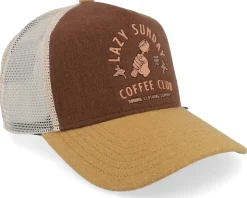 Lazy Barista Beige/Brown/Creme A-Frame Trucker - Djinns