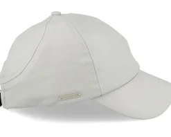 Leather Baseballcap White Adjustable - Seeberger