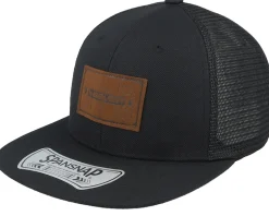 Leather Patch Sr Black Snapback - Bauer