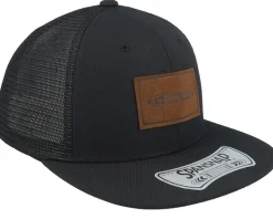 Leather Patch Sr Black Snapback - Bauer