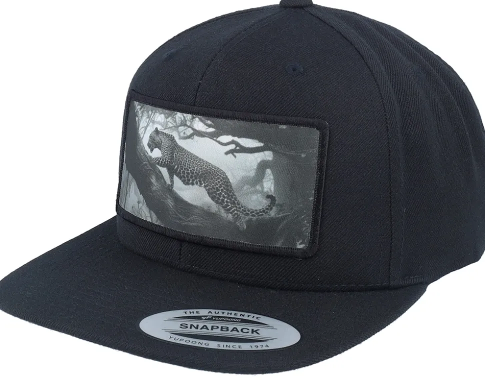 Leopard Big Patch Black Snapback - Calza Pennello
