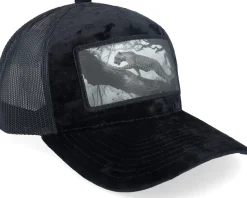 Leopard Big Patch Velvet Black Trucker - Calza Pennello