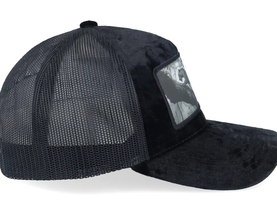 Leopard Big Patch Velvet Black Trucker - Calza Pennello